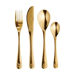 Children's Cutlery|Cutlery Sets^Aida children's cutlery 4 pieces, Gold Gold-coloured
