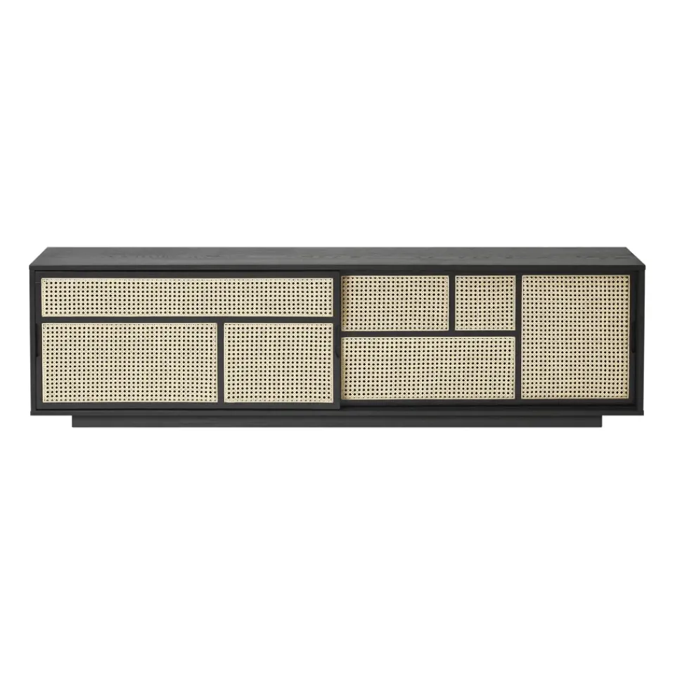 T.V & Media Units|T.V & Media Units^Design House Stockholm Air side table low, , rattan Black