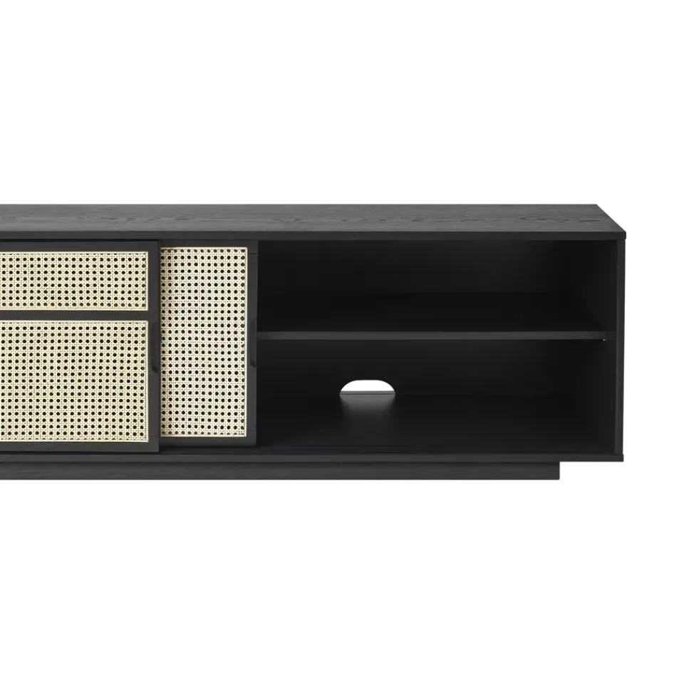 T.V & Media Units|T.V & Media Units^Design House Stockholm Air side table low, , rattan Black