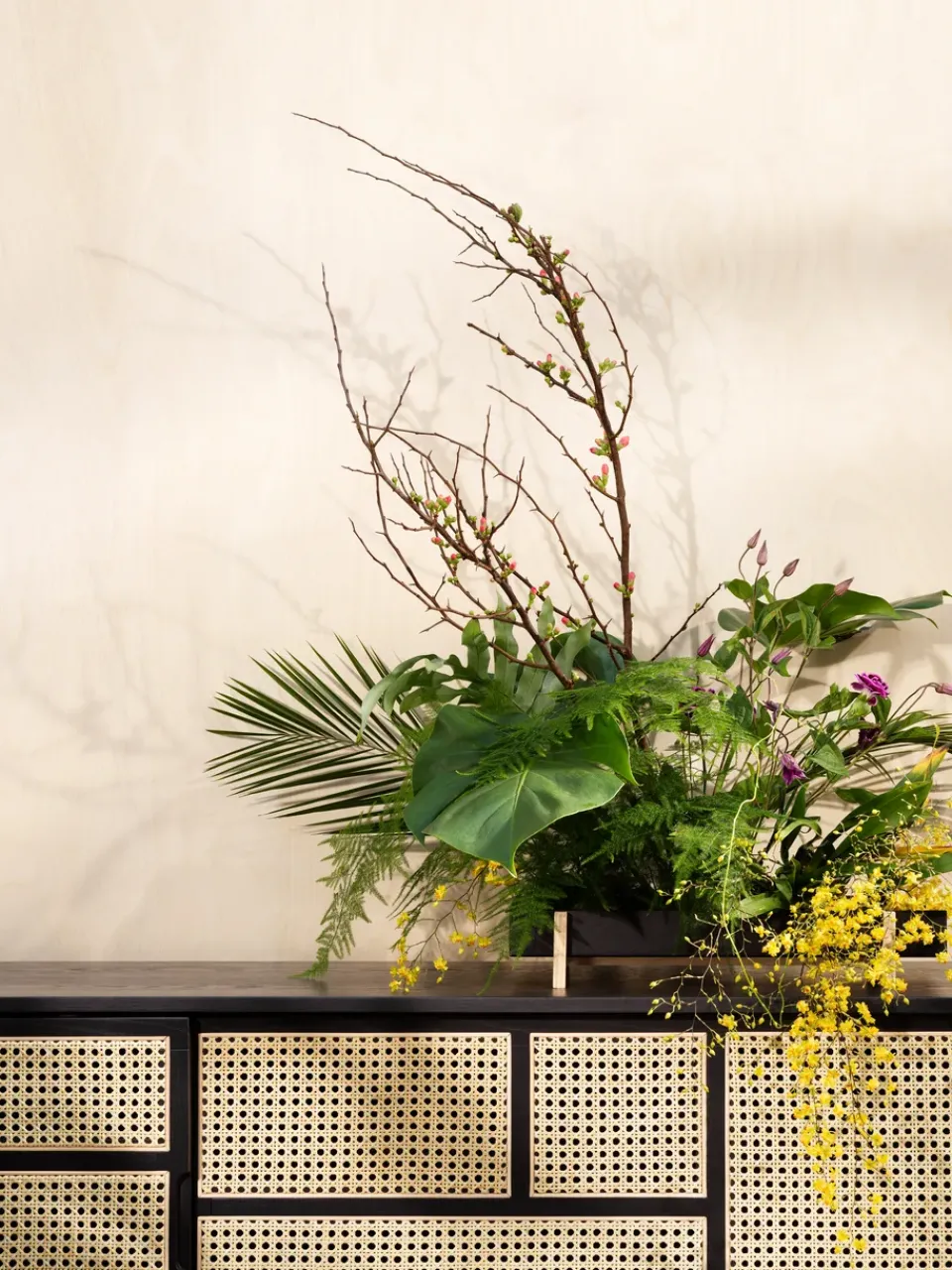 T.V & Media Units|T.V & Media Units^Design House Stockholm Air side table low, , rattan Black