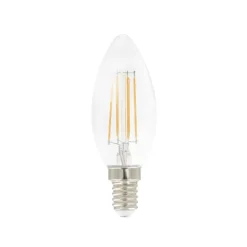 Discount Airam Filament LED candle light source, Clear, with memory e14, 5w Transparent