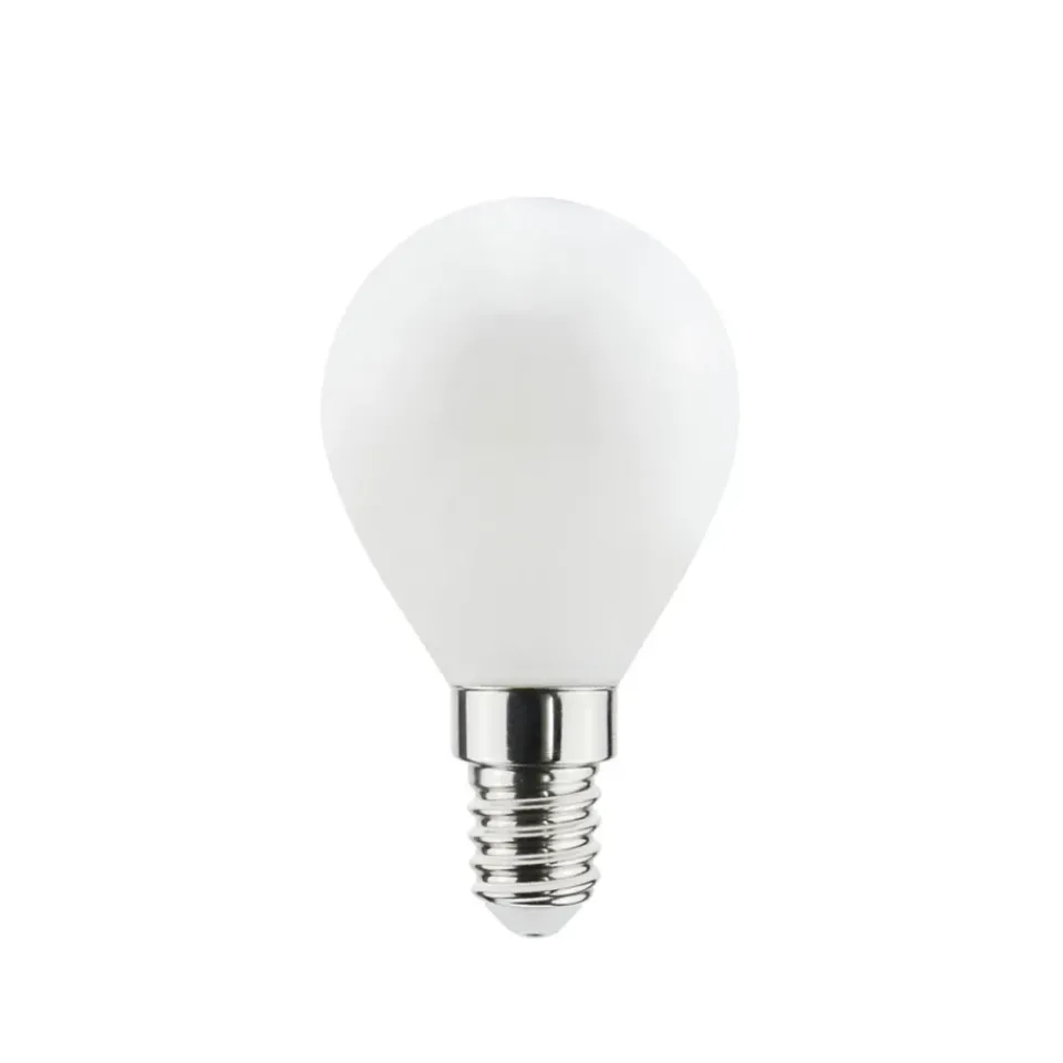 Discount Airam Filament LED dim to warm-globe E14 light source, Opal, p45 White