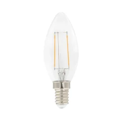 Clearance Airam Filament LED-candle C35 light source, Clear, dimmable e14, 3w Transparent