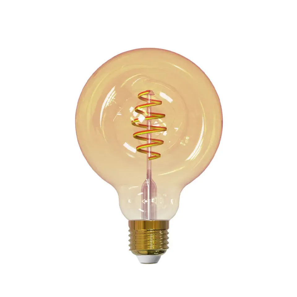Other Lighting Accessories|Light Bulbs^Airam Smart Home Filament LED-globe light source, Amber, 95mm, spiral e27, 6w Orange