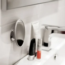 Outlet Bosign AirMirror makeup mirror x15 detachable with suction cup, Ø11.2 cm White