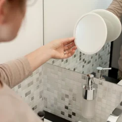 Table Mirrors^Bosign AirMirror makeup mirror x10 detachable with suction cup, Ø16.5 cm White