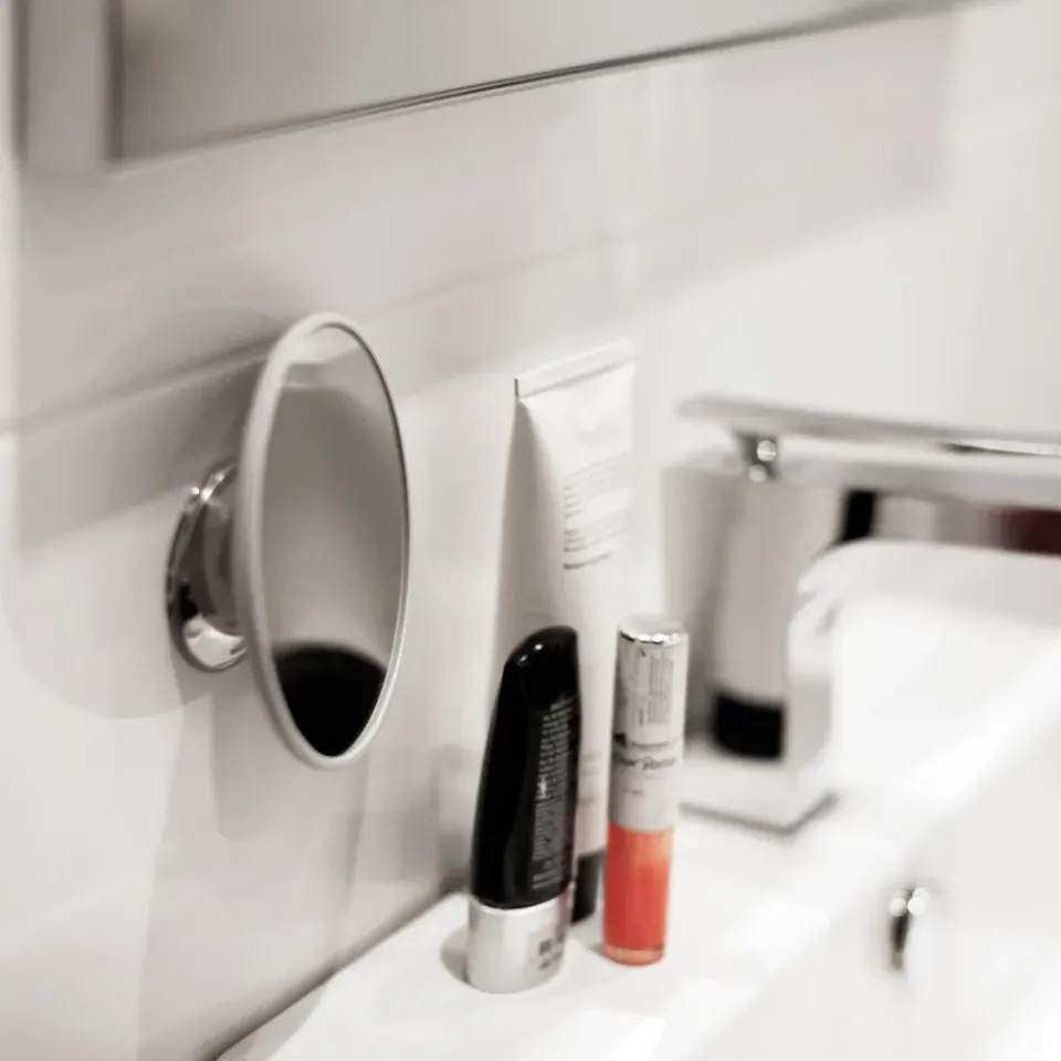 Sale Bosign AirMirror makeup mirror x10 detachable with suction cup, Ø11.2 cm White
