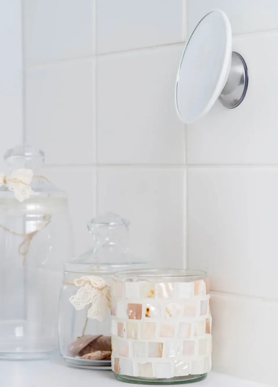 Sale Bosign AirMirror makeup mirror x10 detachable with suction cup, Ø11.2 cm White