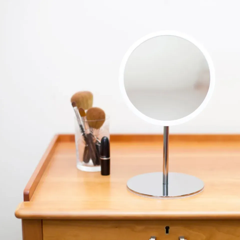 Table Mirrors^Bosign AirMirror table mirror x10 detachable magnetic, Ø16.5 cm White