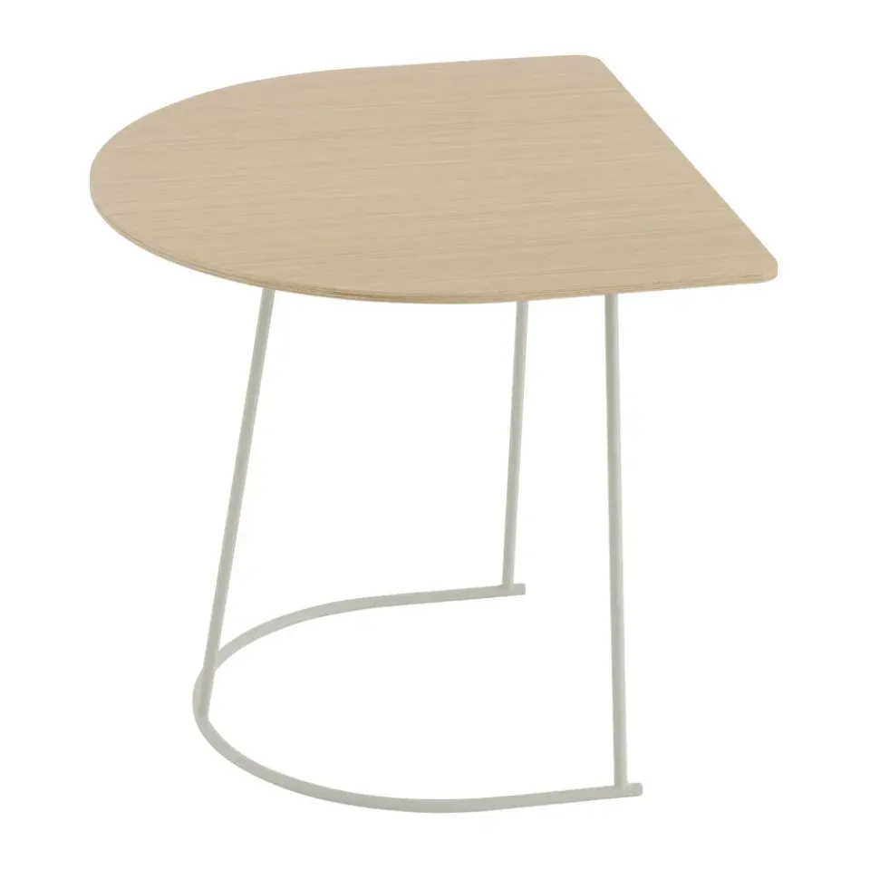 New Muuto Airy sofa table half size, Lacquered oak veneer-off White