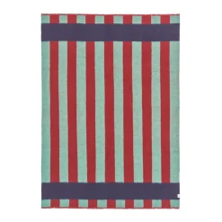 Wool Blankets & Throws^Scandi Living Aisles wool blanket 130x180 cm, Green GreenRed