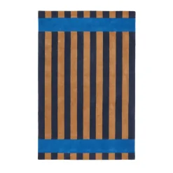 Best Scandi Living Aisles wool carpet, Blue, 200x300 cm BlueBrown