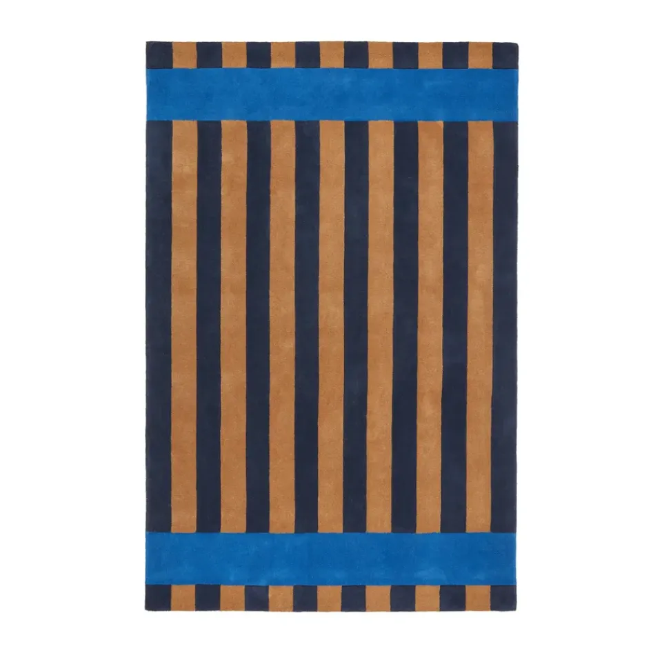 Best Scandi Living Aisles wool carpet, Blue, 200x300 cm BlueBrown