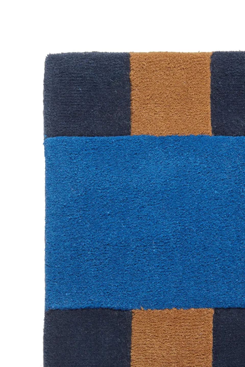 Wool Rugs^Scandi Living Aisles wool carpet, Blue, 170x240 cm BlueBrown