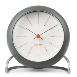 Mantel & Table Clocks^Arne Jacobsen Clocks AJ Bankers table clock Ø11 cm, Dark Grey