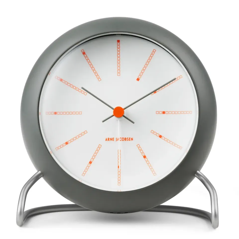 Mantel & Table Clocks^Arne Jacobsen Clocks AJ Bankers table clock Ø11 cm, Dark Grey