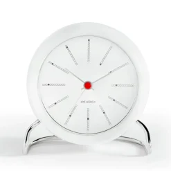 Mantel & Table Clocks^Arne Jacobsen Clocks AJ Bankers table clock, White