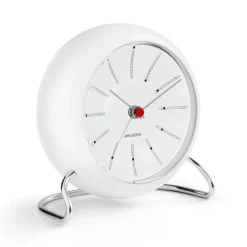 Mantel & Table Clocks^Arne Jacobsen Clocks AJ Bankers table clock, White
