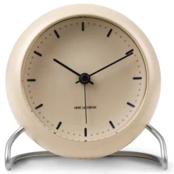 Mantel & Table Clocks^Arne Jacobsen Clocks AJ City Hall table clock, sandy Beige
