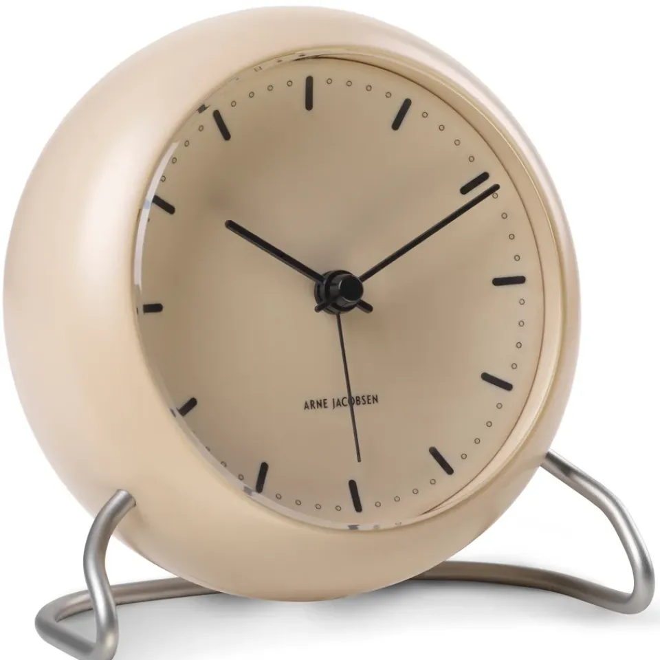 Mantel & Table Clocks^Arne Jacobsen Clocks AJ City Hall table clock, sandy Beige