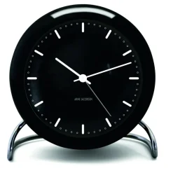 Best Arne Jacobsen Clocks AJ City Hall table clock, Black