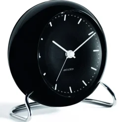 Best Arne Jacobsen Clocks AJ City Hall table clock, Black
