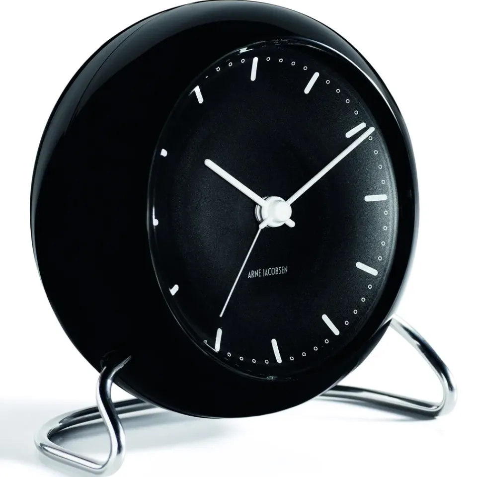 Best Arne Jacobsen Clocks AJ City Hall table clock, Black