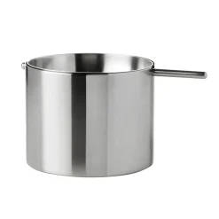 Clearance Stelton AJ cylinda-line ash tray large, Stainless steel Silver-coloured