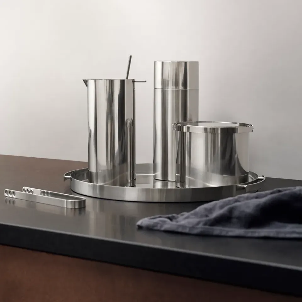 Clearance Stelton AJ cylinda-line cocktail shaker 0.75 l, Stainless steel Silver-coloured