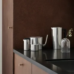 Coffee Presses & Makers^Stelton AJ cylinda-line coffee press kaffe 1 l, Stainless steel Silver-coloured