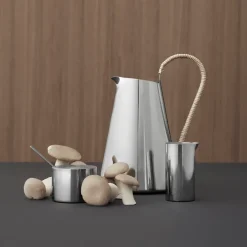 Milk Jugs^Stelton AJ cylinda-line cream jug 15 cl, Stainless steel Silver-coloured