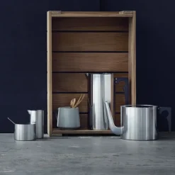 Milk Jugs^Stelton AJ cylinda-line cream jug 15 cl, Stainless steel Silver-coloured