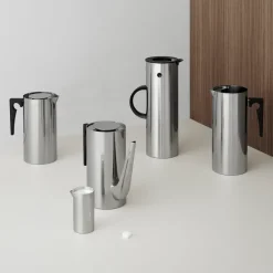 Milk Jugs^Stelton AJ cylinda-line cream jug 15 cl, Stainless steel Silver-coloured