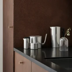 Milk Jugs^Stelton AJ cylinda-line cream jug 15 cl, Stainless steel Silver-coloured