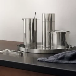 Ice Buckets^Stelton AJ cylinda-line ice bucket 1 l, Stainless steel Silver-coloured