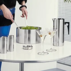 Salt & Pepper Grinders^Stelton AJ cylinda-line salt mill, Stainless steel Silver-coloured