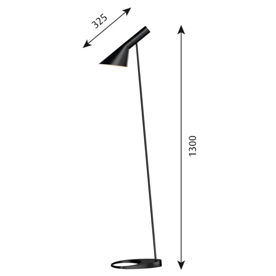 Reading Lamps|Floor Lamps^Louis Poulsen AJ floor lamp, Black