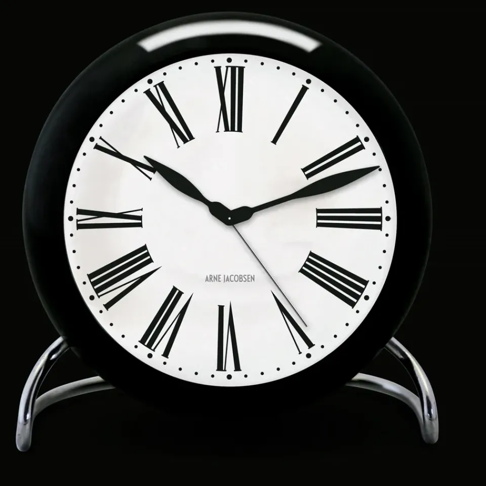 Mantel & Table Clocks^Arne Jacobsen Clocks AJ Roman table clock, Black