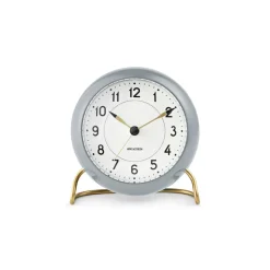 Mantel & Table Clocks^Arne Jacobsen Clocks AJ Station clock 12 cm, grey-white GreyWhite