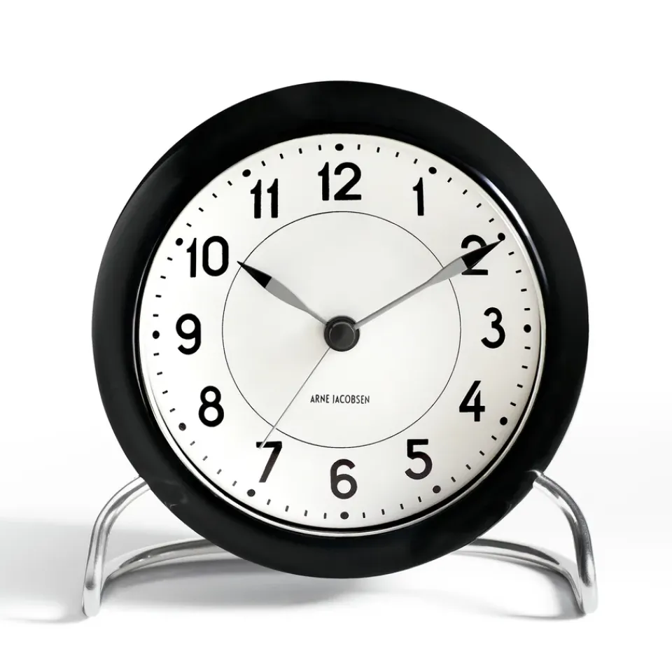 Mantel & Table Clocks^Arne Jacobsen Clocks AJ Station table clock, Black