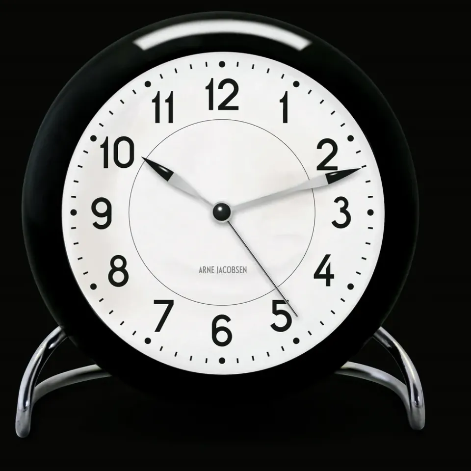 Mantel & Table Clocks^Arne Jacobsen Clocks AJ Station table clock, Black