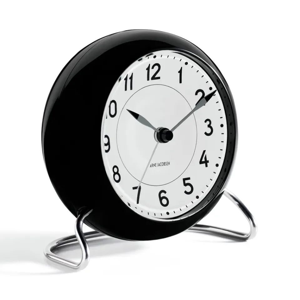Mantel & Table Clocks^Arne Jacobsen Clocks AJ Station table clock, Black