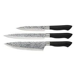 Clearance Dorre Akira knife set in stainless steel 3 knives, Black