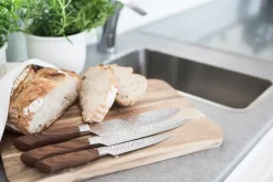 Knife Sets^Dorre Akira knife set in stainless steel 3 knives, Brown