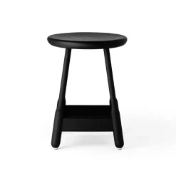 Bar Stools^Massproductions Albert barstool 50 cm, Dark stained oak Black