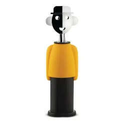 Clearance Alessi Alessandro M. corkscrew, Yellow-black Silver-colouredBlackYellow