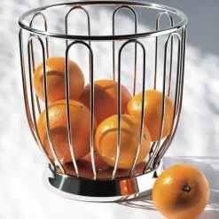 Outlet Alessi citrus basket, Ø19 cm Silver-coloured