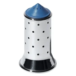 Hot Alessi salt shaker, blue-stainless steel BlueSilver-coloured