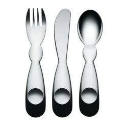 Children's Cutlery|Cutlery Sets^Alessi ni cutlery children's set, 3 pcs Silver-coloured