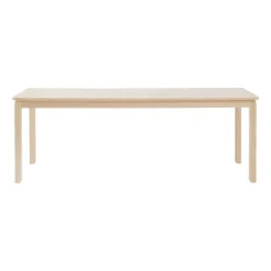 1898 Alfred dining table 90x220 cm, White pigmented oak Beige